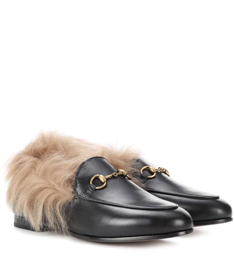 gucci loafer fur